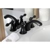 Kingston Brass KB950ACL Mini-Widespread Bathroom Faucet with Plastic Pop-Up, Matte Black KB950ACL